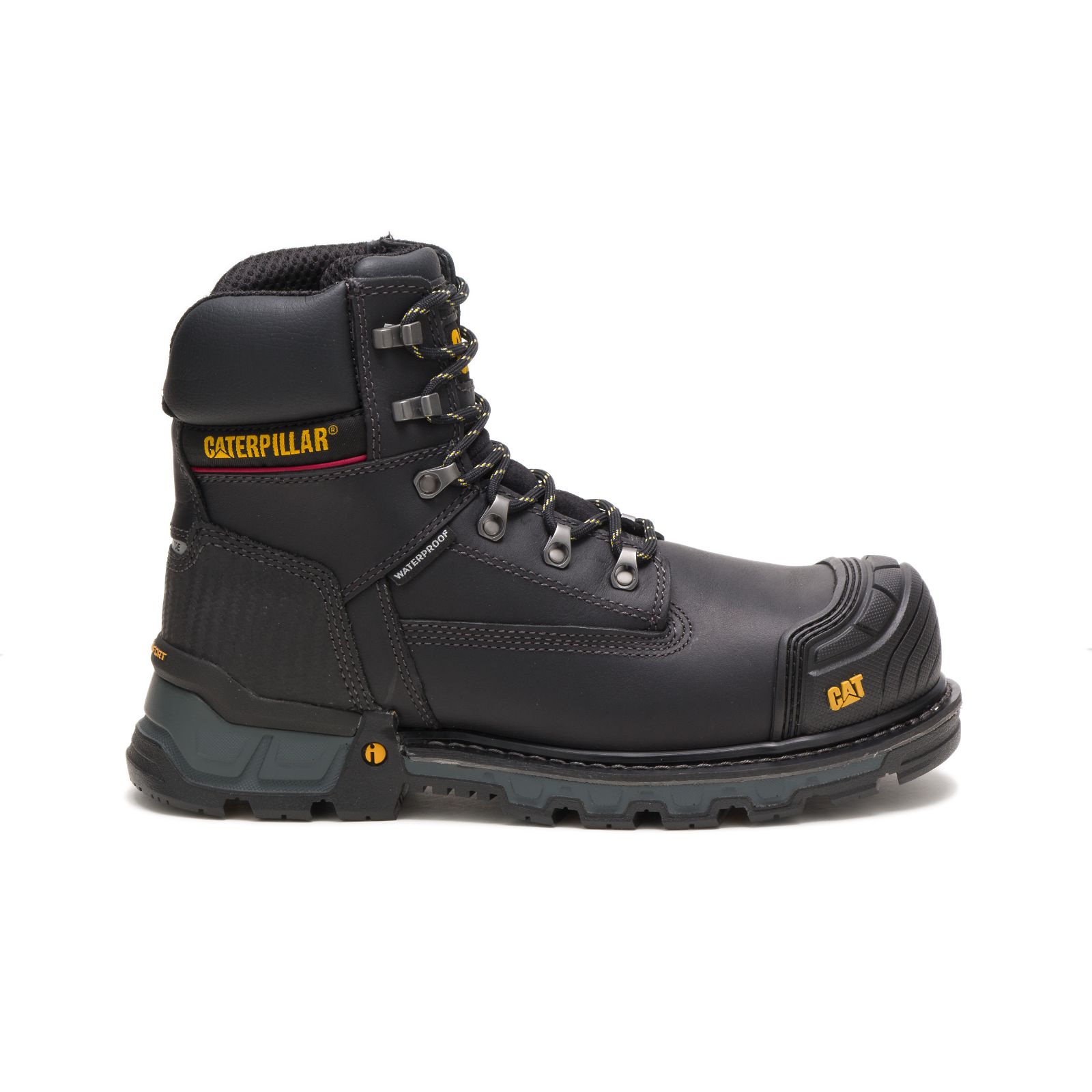 Caterpillar Boots South Africa - Cat Men's Excavator Xl 6" Waterproof Composite Toe Work Boots Black YQ1349527